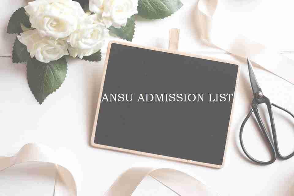 ansu admission list