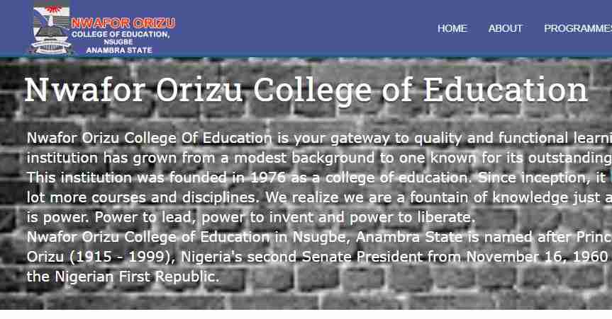 Nwafor Orizu College of Education Nsugbe