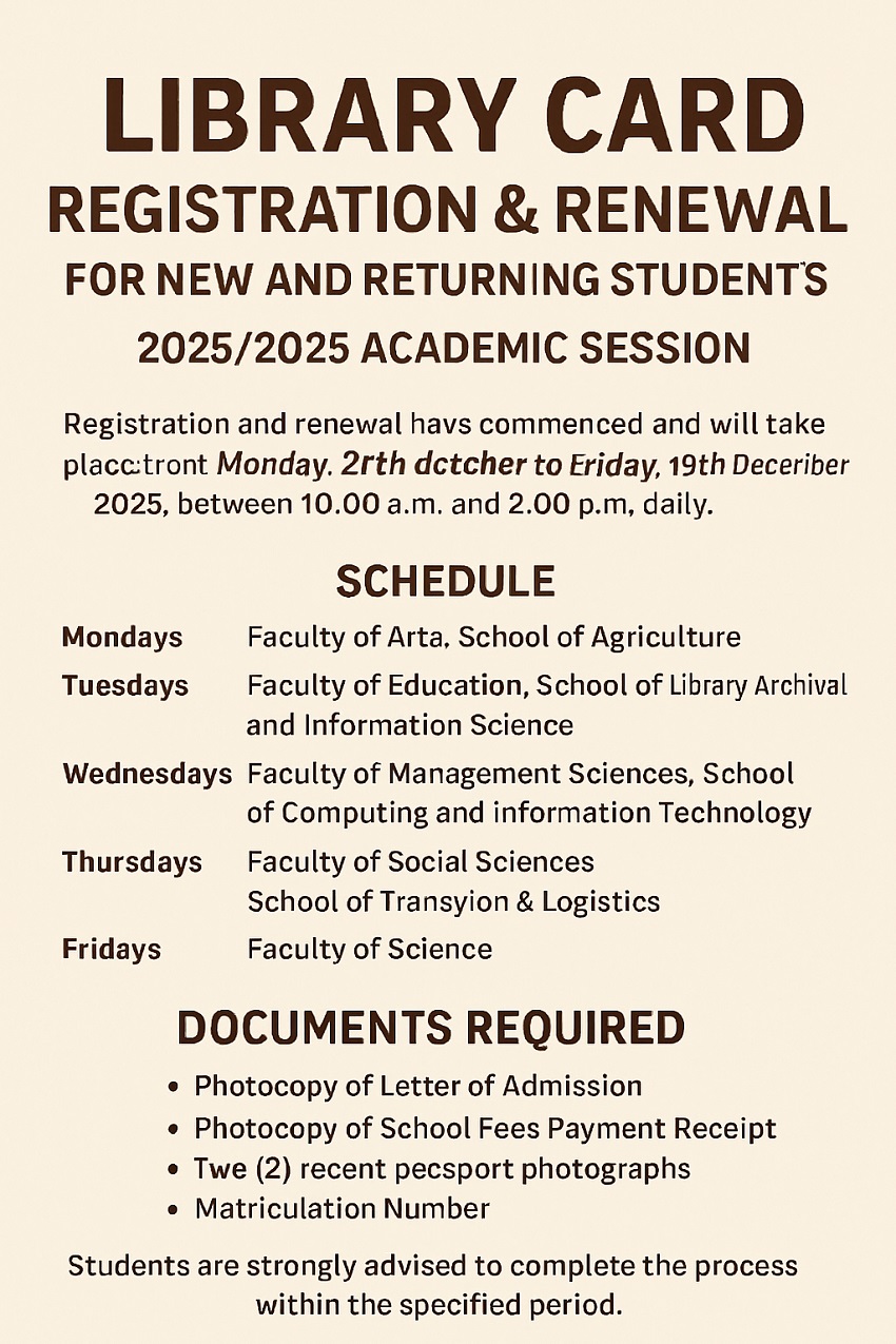 LASU Library Registration