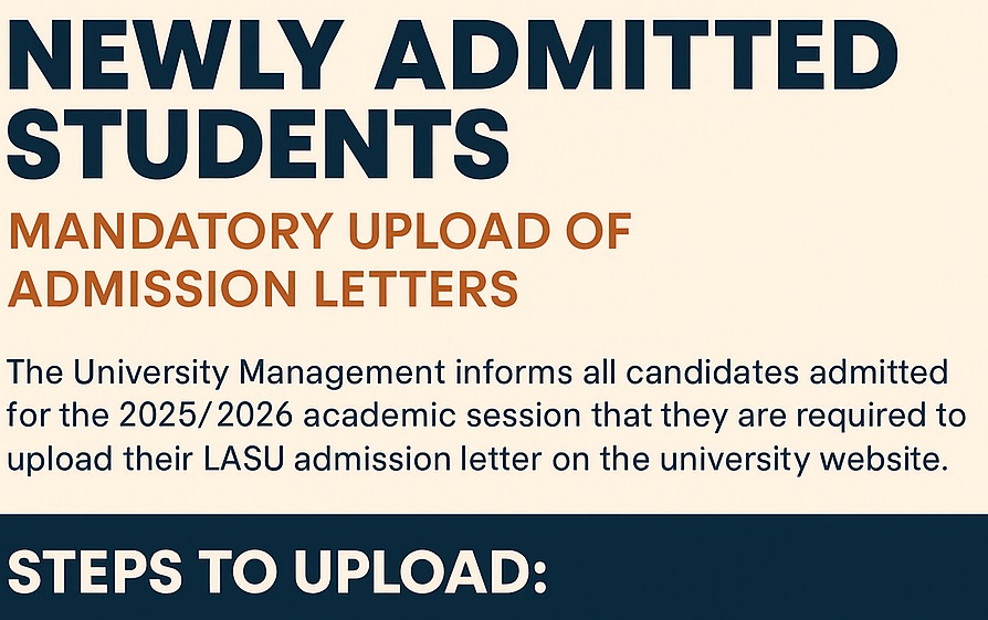 LASU Notifies Freshers on Upload of Results