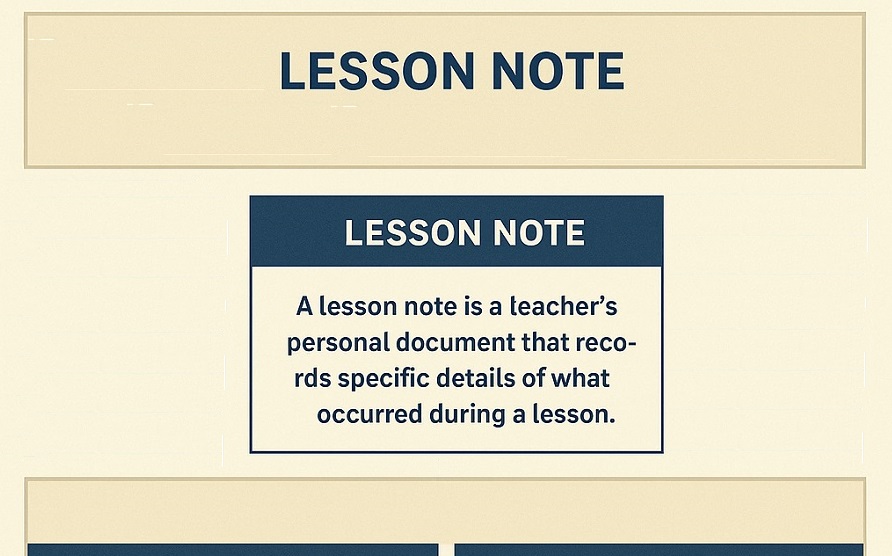 Lesson Note Template