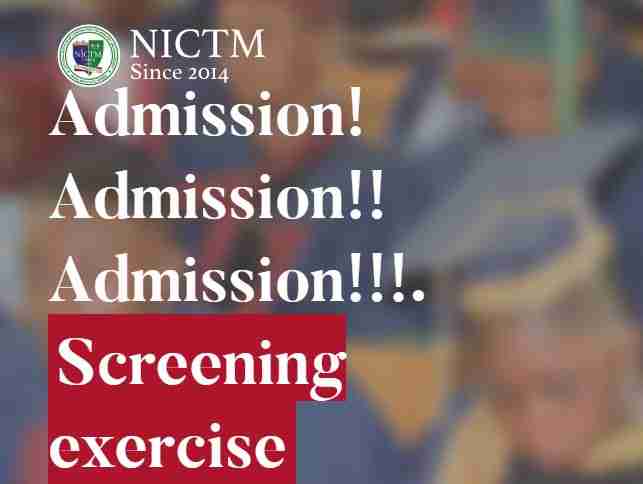 NICT Post UTME Screening Dates